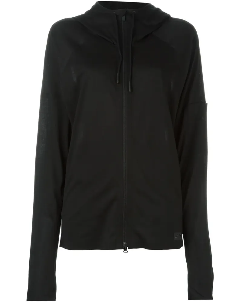 Y-3 Kapuzenjacke mit Reißverschluss - Schwarz Schwarz
