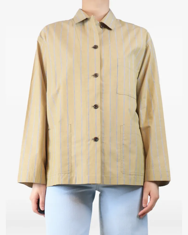 Soeur Archibald striped shirt jacket - Nude Nude