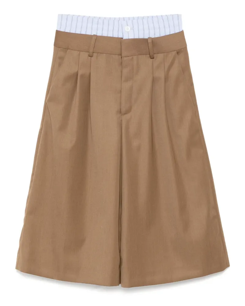 Monse Weite Shorts mit doppeltem Bund - Nude Nude