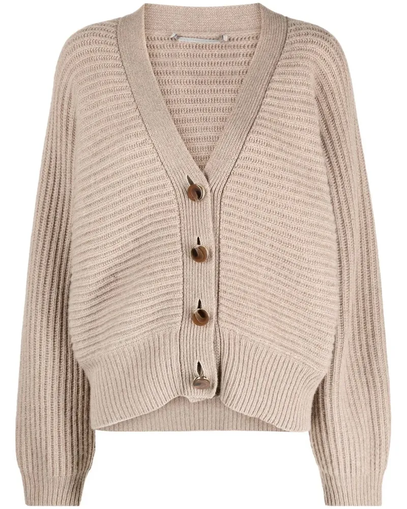 Stella McCartney Cardigan mit gerippten Details - Nude Nude