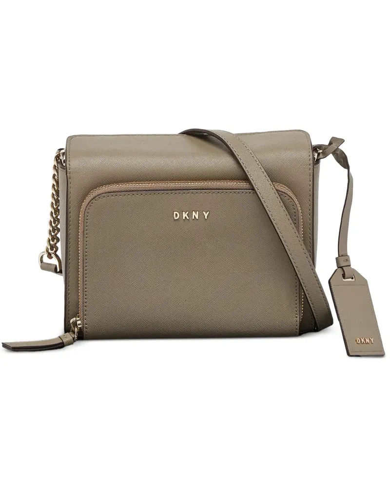 DKNY Bryant Park Umhängetasche aus Saffiano-Leder - Grau Grau