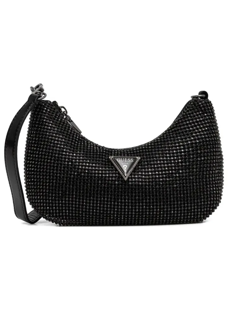 Guess Schultertasche mit Kristallen - Schwarz Schwarz