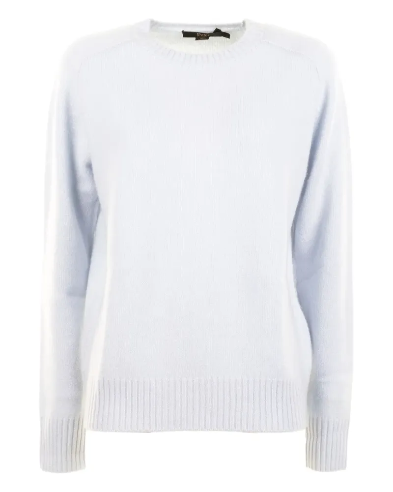 Seventy Pullover mit geripptem Saum - Blau Blau