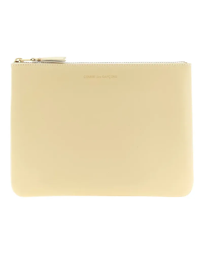 Comme des Garçons logo-detail leather wallet - Nude Nude