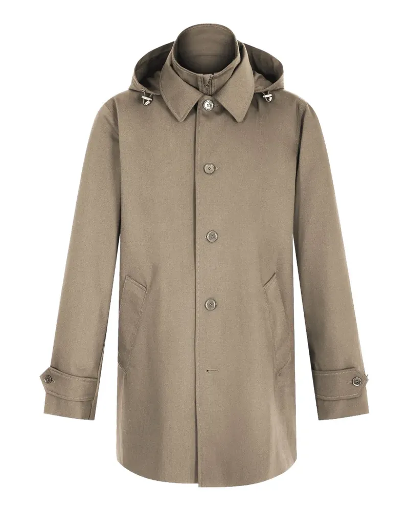 FURSAC hooded button-fastening parka - Nude Nude