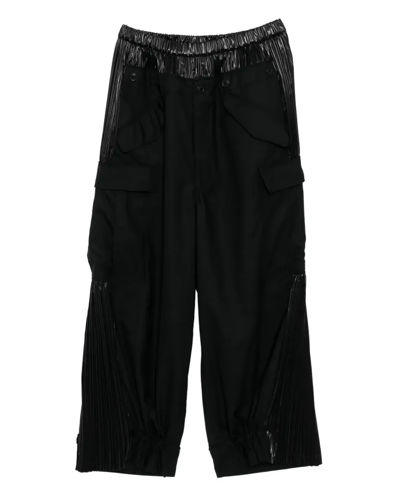 Junya Watanabe Cargohose mit Falteneinsatz - Schwarz Schwarz