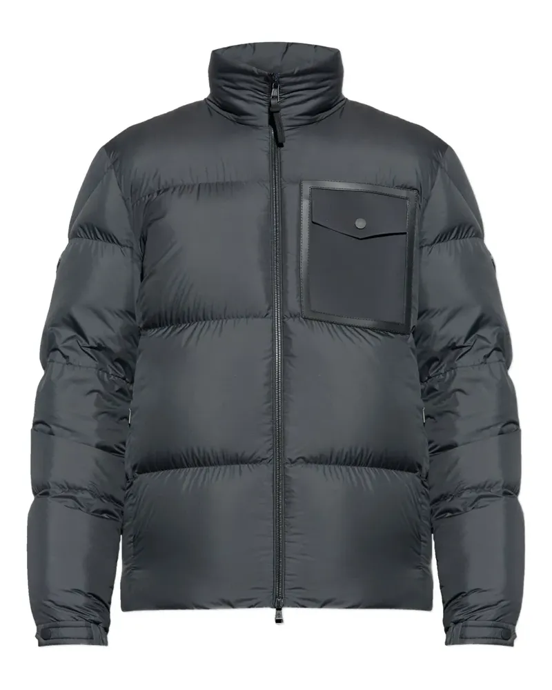 Moncler Chinon Daunenjacke mit eckiger Steppung - Schwarz Schwarz
