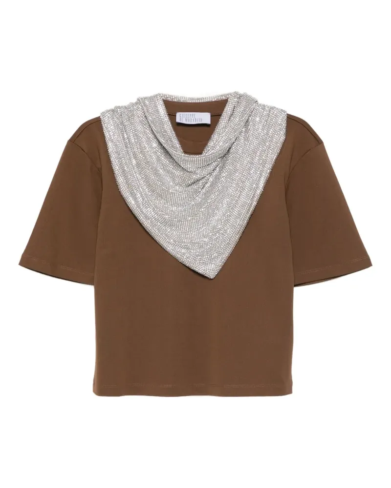 Giuseppe di Morabito Verziertes T-Shirt - Braun Braun