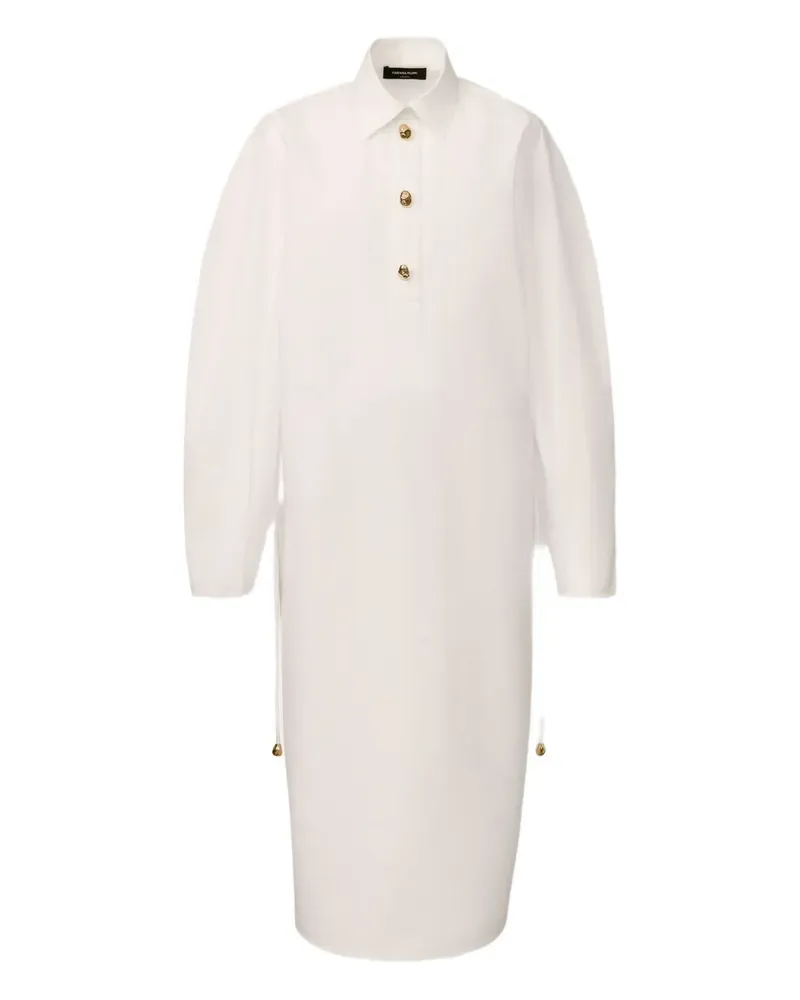 Fabiana Filippi Midi-Hemdkleid mit Kordelzug - Weiß Weiß