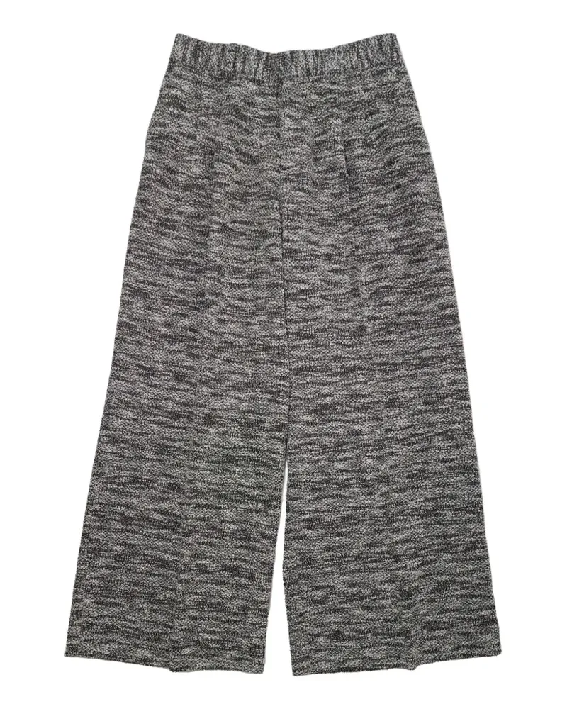 ERL marl-effect wide-leg trousers - Schwarz Schwarz