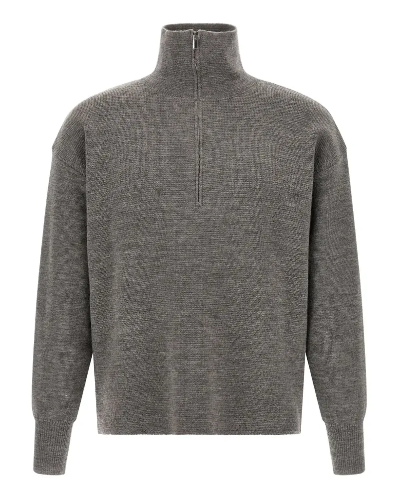 MA'RY'YA Pullover mit tiefen Schultern - Grau Grau