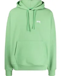 Stüssy Hoodie mit Logo-Stickerei Grün