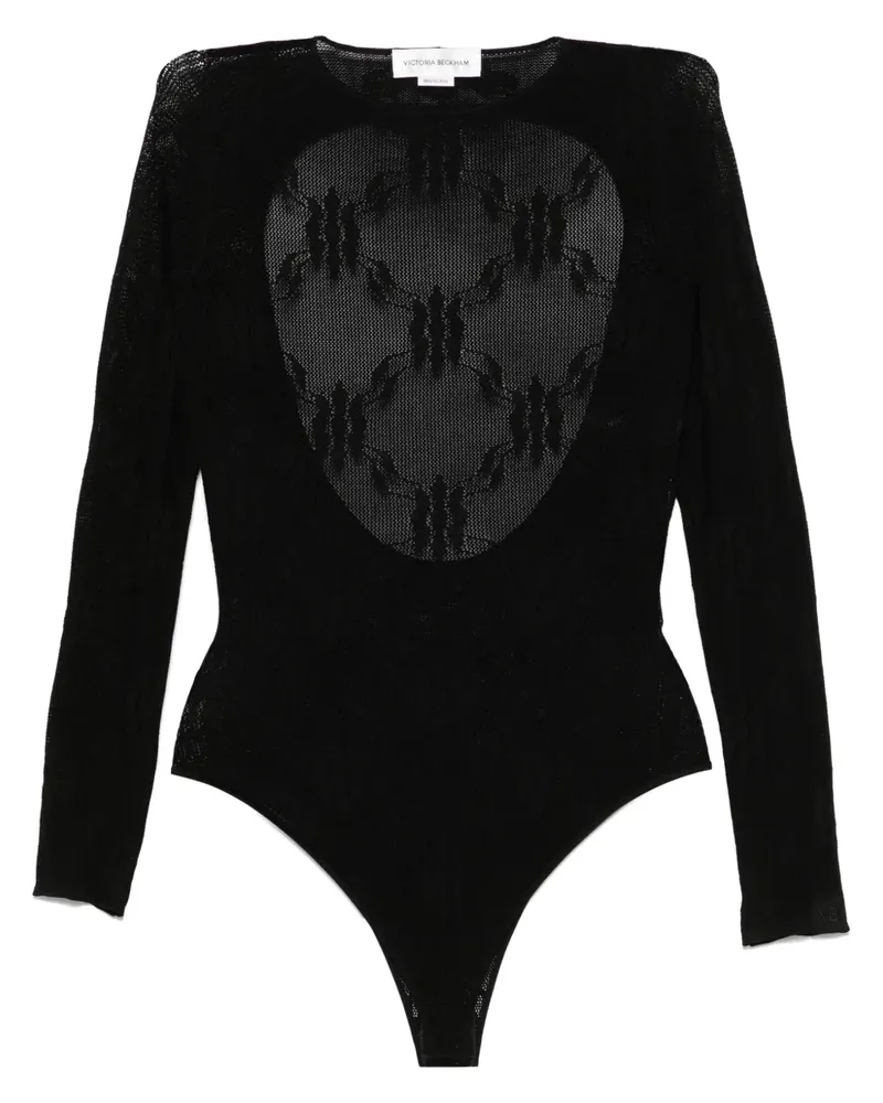 Victoria Beckham Body mit Spitze - Schwarz Schwarz