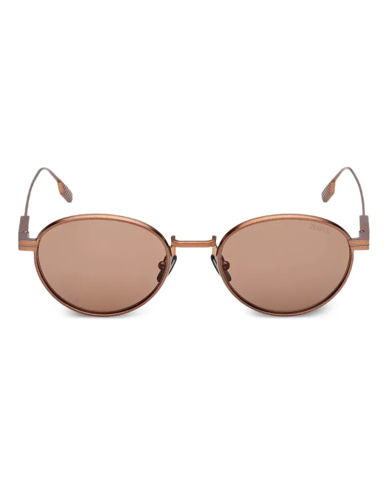 Ermenegildo Zegna round-frame sunglasses - Braun Braun