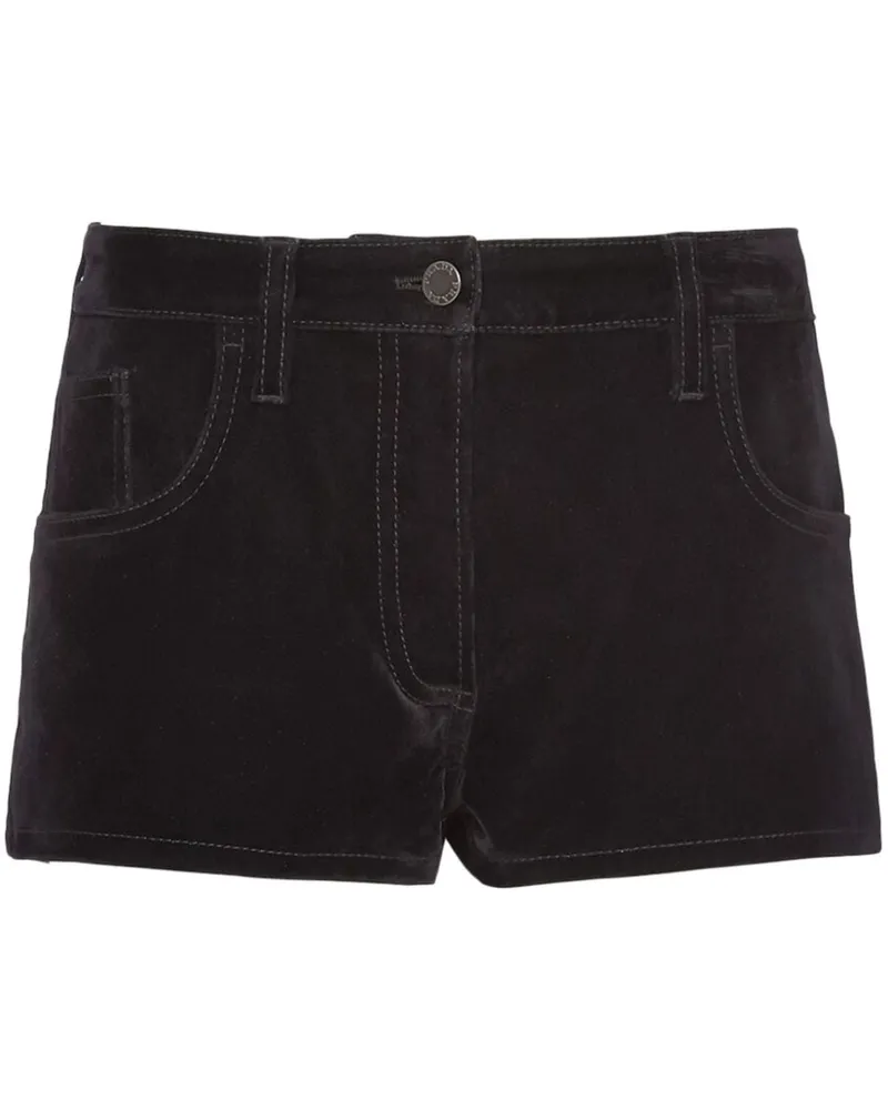 Prada Shorts mit Logo-Schild Schwarz