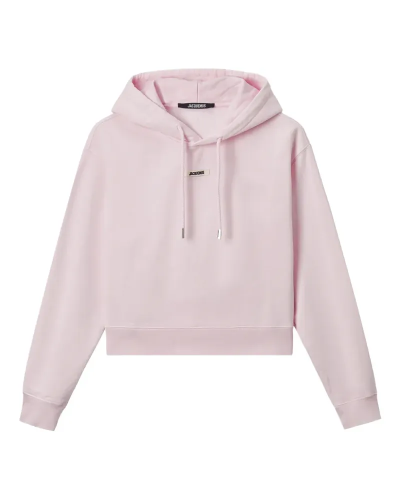 Jacquemus logo-patch hoodie - Rosa Rosa