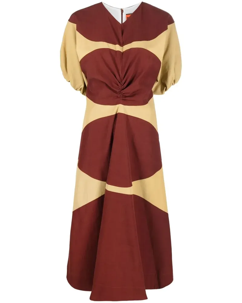 Colville Midikleid in Colour-Block-Optik - Braun Braun