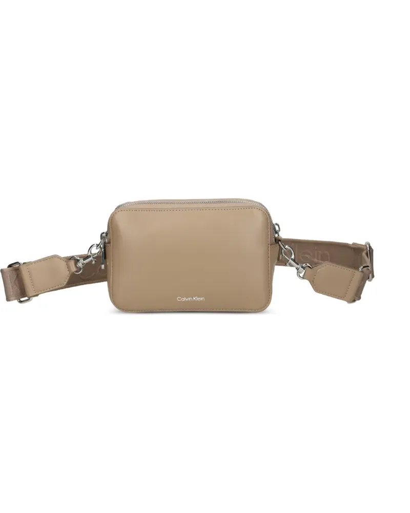 Calvin Klein embossed logo crossbody bag - Nude Nude