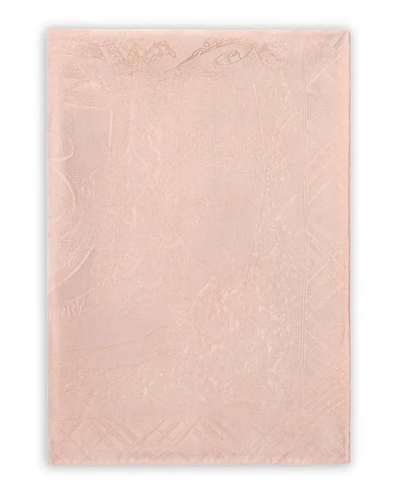 Burberry Seidenschal mit Blumenwappen - Rosa Rosa