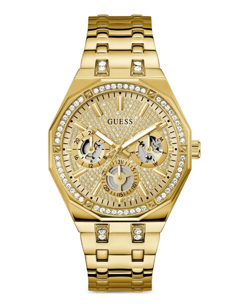 Guess Kryptonite round-face 42mm watch - Gold Gold