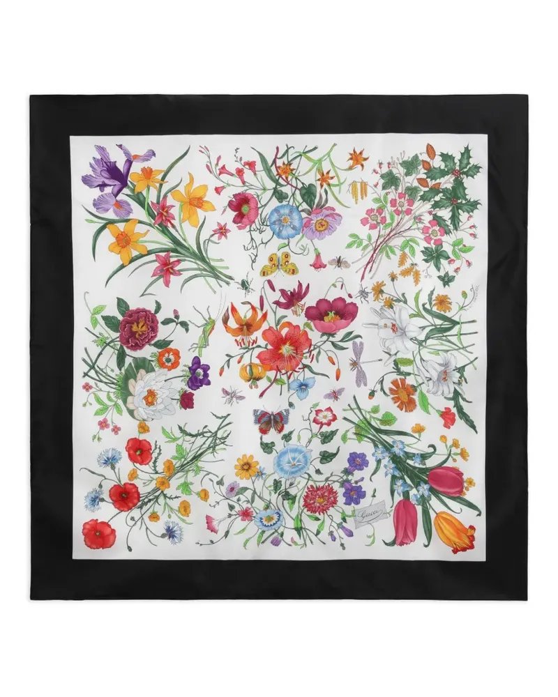 Gucci Flora Seidenschal - Weiß Weiß