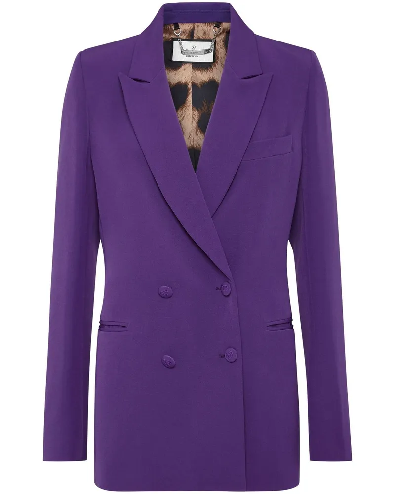 Philipp Plein Doppelreihiger Cady Blazer - Violett Violett