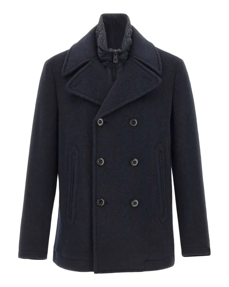 Peuterey double-breasted jacket with detachable-vest - Blau Blau