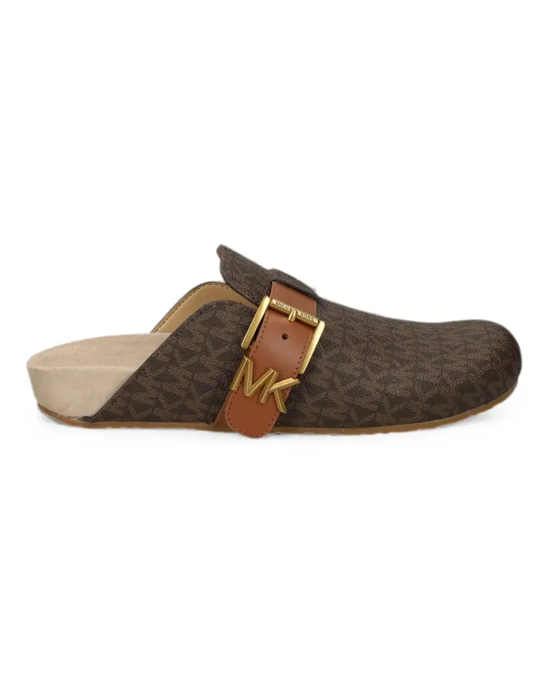 Michael Kors Schnallenverschluss-Mules mit Monogrammmuster - Braun Braun