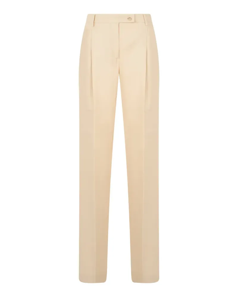 Alberta Ferretti High-Waist-Hose mit Bundfalten - Nude Nude
