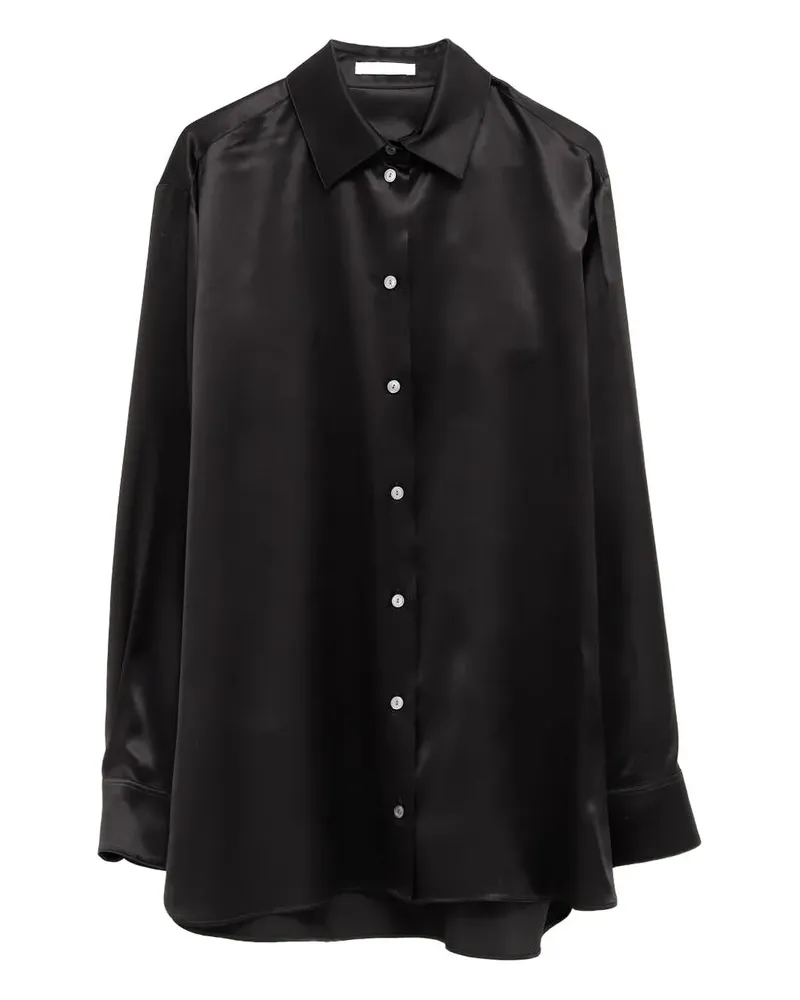 The Row long-sleeve silk shirt - Schwarz Schwarz