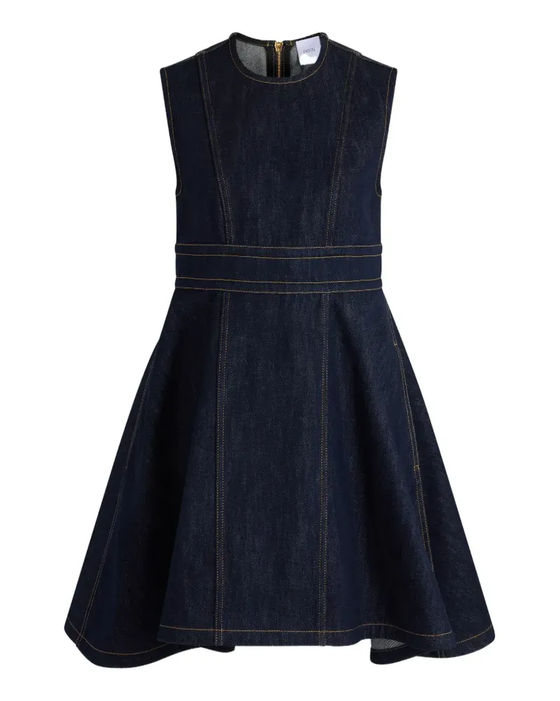 Patou Ärmelloses Minikleid in A-Linie - Blau Blau