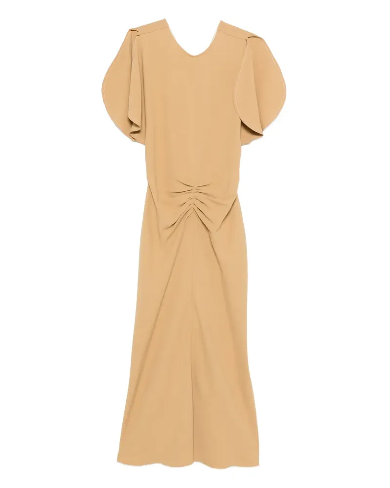 Victoria Beckham Kleid mit Flatterärmeln - Gelb Gelb