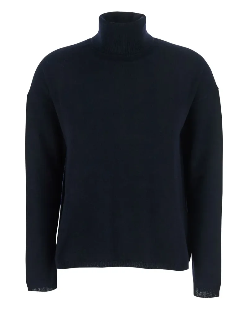 ALLUDE Kaschmirpullover mit Stehkragen - Blau Blau