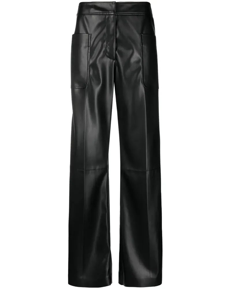 Stella McCartney Alter Mat Hose mit weitem Bein - Schwarz Schwarz