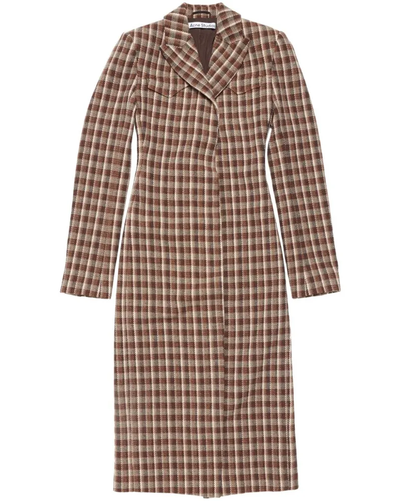 Acne Studios Mantel mit Karomuster - Braun Braun