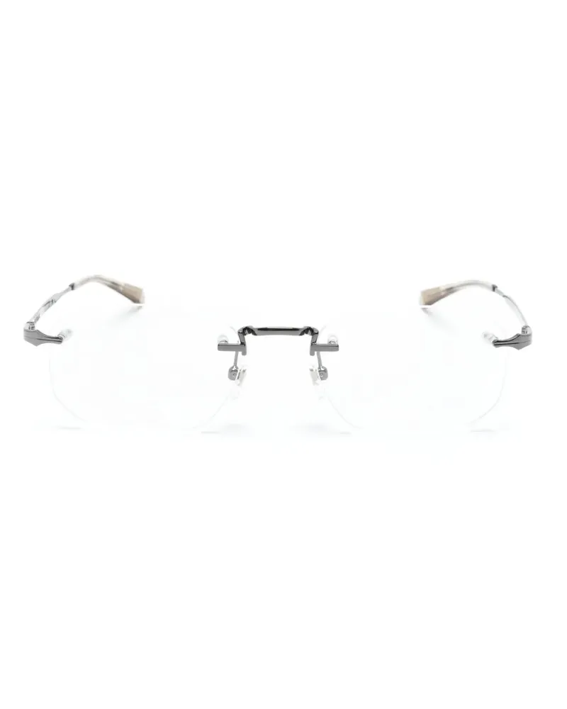Montblanc Rahmenlose Brille mit eckiger Form - Silber Silber