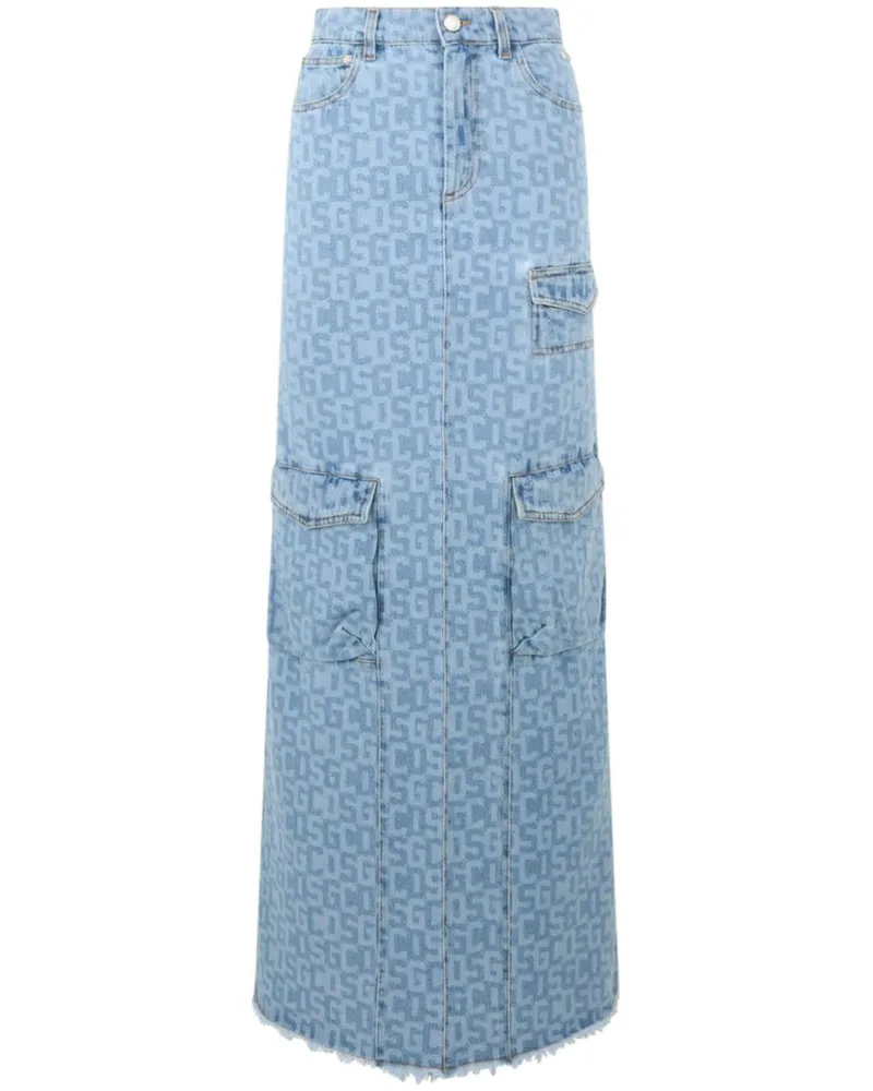 GCDS Jeans-Minirock mit Monogramm - Blau Blau