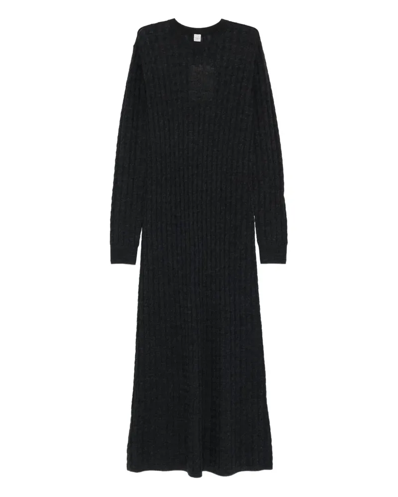 Totême Maxikleid mit Zopfmuster - Grau Grau