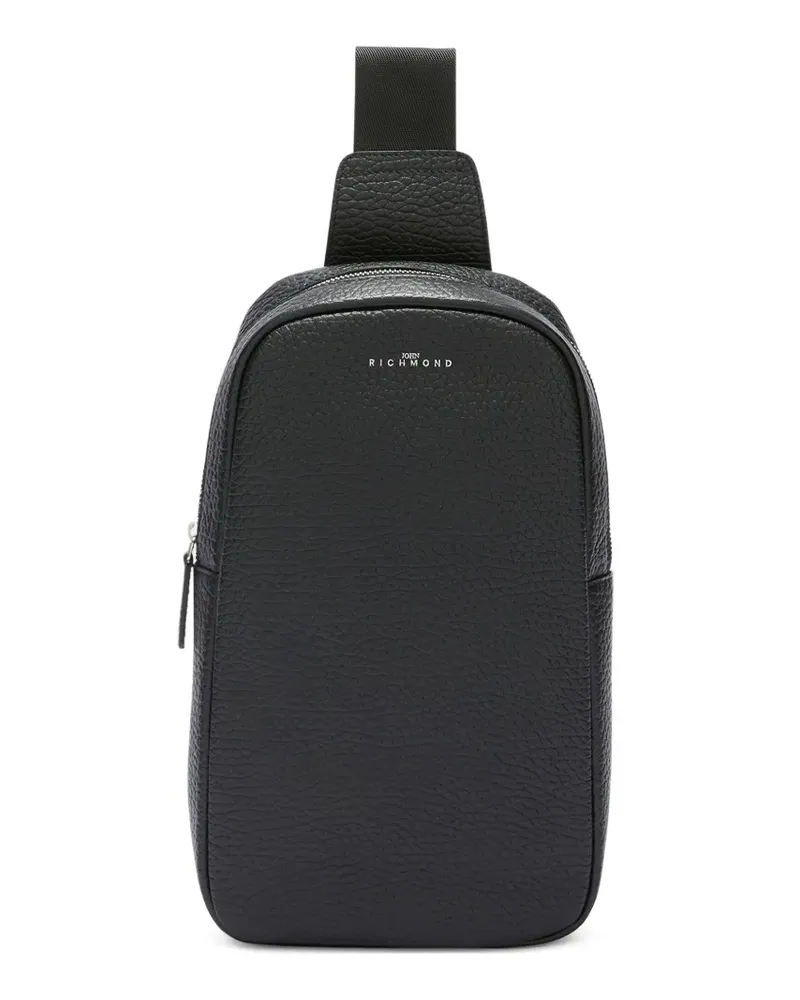 John Richmond Schultertasche mit Reißverschluss - Schwarz Schwarz