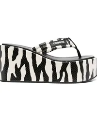 COPERNI Wedge-Sandalen mit Zebra-Print Schwarz