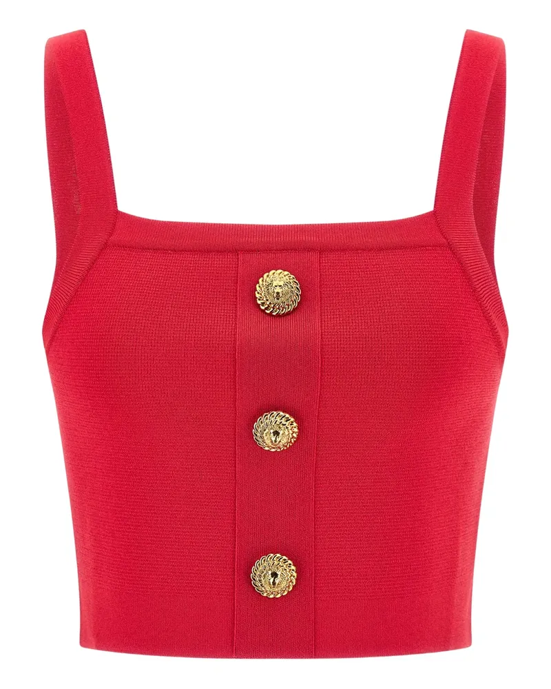 Balmain button-detail top - Rot Rot