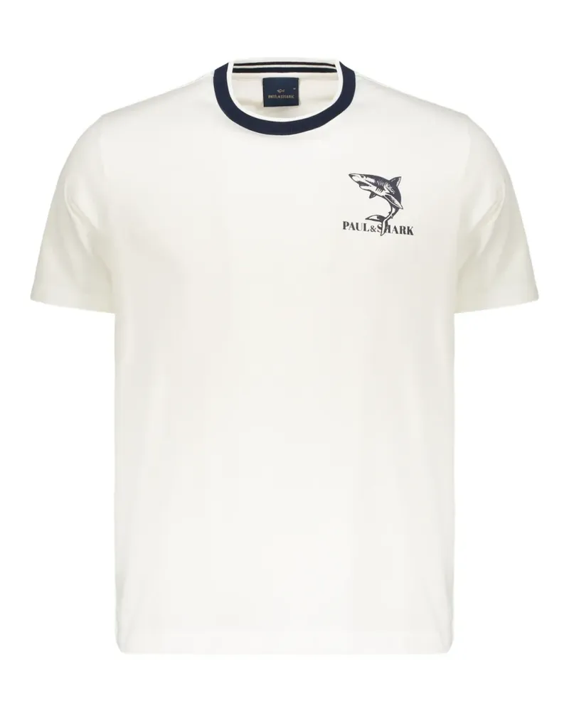 Paul & Shark logo-print crew-neck T-shirt - Weiß Weiß