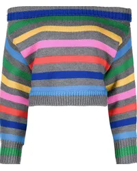 Monse Schulterfreier Cropped-Pullover Mehrfarbig