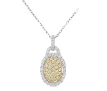 HYT Jewelry 18kt Gelbgoldhalskette mit Diamanten Silber