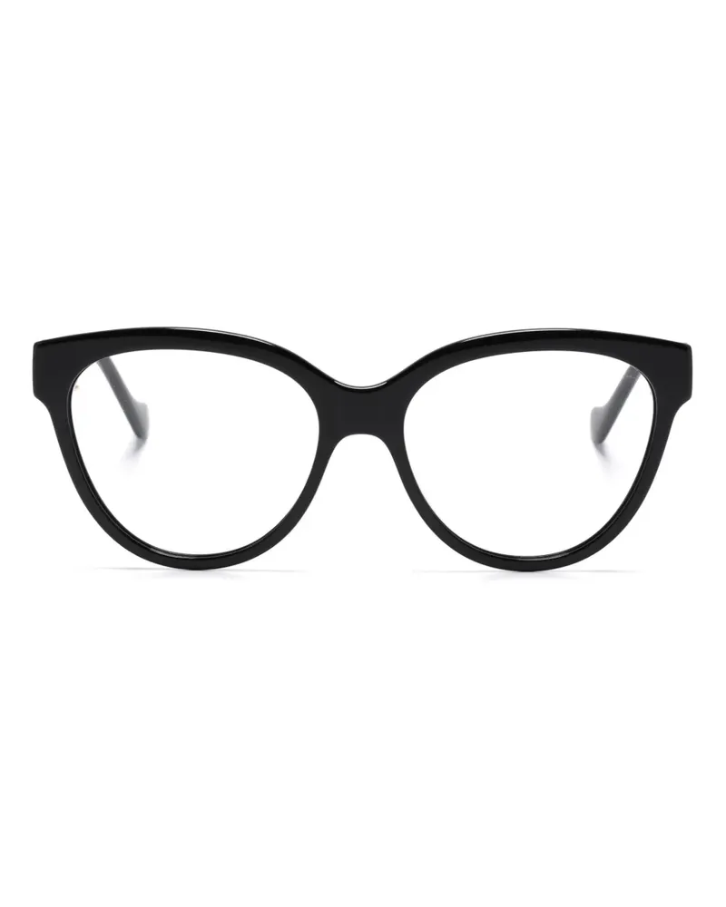 Gucci Brille mit rundem Gestell - Schwarz Schwarz