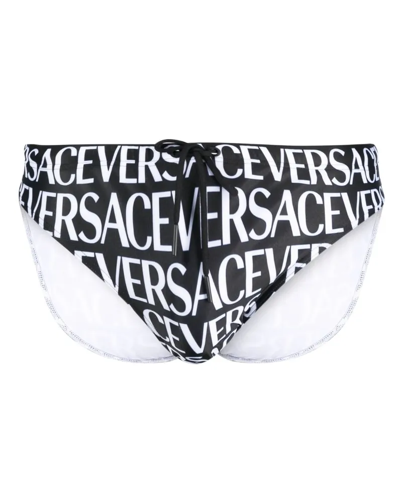 Versace Badeshorts mit Kordelzug - Schwarz Schwarz