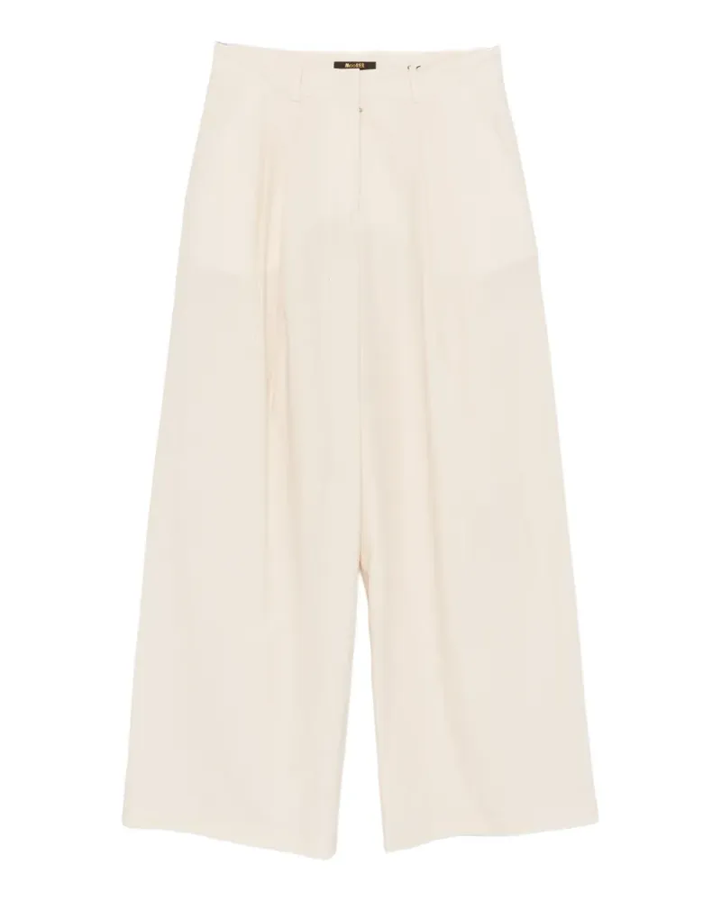 MOORER pleated wide-leg trousers - Nude Nude