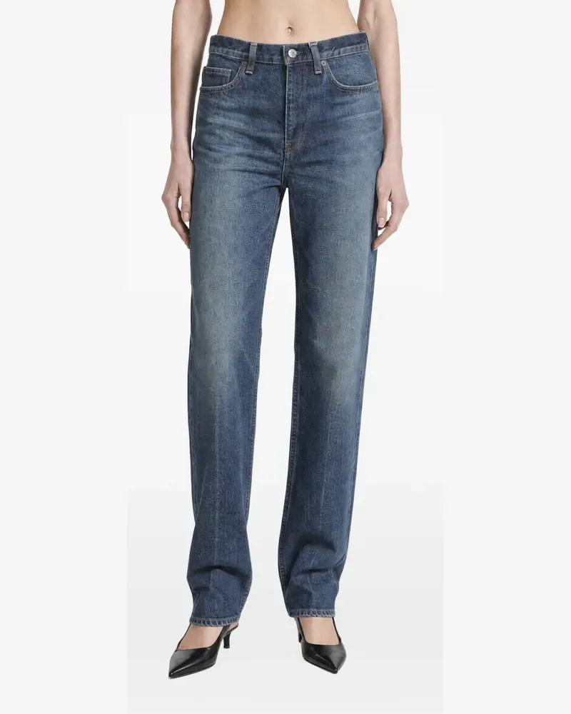 Totême Ausgeblichene Straight-Leg-Jeans - Blau Blau