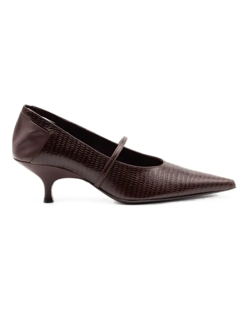 Gia Borghini Elisa woven-effect pumps - Braun Braun