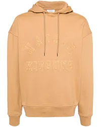 Kitsuné Hoodie mit Logo-Stickerei Braun